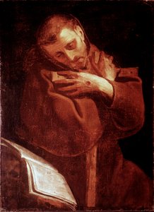 Pyhä Francois Assisilainen rukousmaalauksessa Giovan (Giovanni) Battista Crespi dit Il Cerano (noin 1575-1632) Napoli, Pio Monte della Misericordia