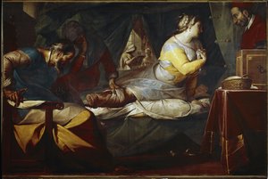 Quadroni de san Carlo: episodi Saint Charles Borromeen (1538-1584) elämästä: Aurelia degli Angelin ihme (St Charlesin kvadroni: Pyhän Kaarlen elämä ja ihmeet Borromeo: Aurelia degli Angelin ihme) Ceranon (Giovan) maalaus Baptisti Kr