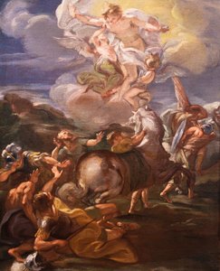 Pyhän Paavalin kääntymys (öljy kankaalle) tekijältä Giovanni Battista (1639-1709) Gaulli