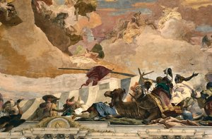 Afrikan allegoria. Giovanni Battista Tiepolon fresko (1696-1770) tekijältä Giovanni Battista Tiepolo