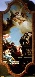 Patsaan pystyttäminen keisarin kunniaksi tekijältä Giovanni Battista Tiepolo