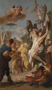 Tutkimus "Pyhän Sebastianin marttyyrikuolema" tekijältä Giovanni Battista Tiepolo