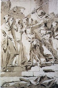 Piispan mestaus (kynä ja muste paperille) tekijältä Giovanni Battista Tiepolo