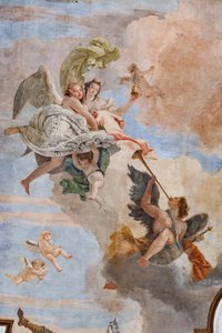 Älykkyyden valo voittaa tietämättömyyden pimeyden (yksityiskohta) tekijältä Giovanni Battista Tiepolo