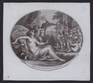 Lippu italialaiselle viulistille, säveltäjälle ja ooppera-impressaariolle Felice de Giardinille tekijältä Giovanni Battista (after) Cipriani
