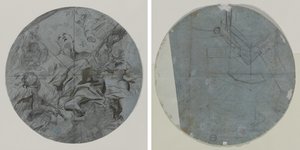 Pyhän apoteoosi (recto); Arkkitehtoninen luonnos(?) (käänteinen)