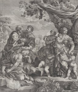 Allegorinen kohtaus uhrilampaalla, 1640-70.