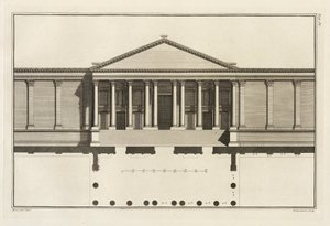 Temppelin tuomioistuimen suuren sisäänkäynnin pylväs, 1753
