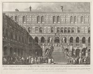 Doge kruunattiin Ducal Palacen Scala dei Gigantissa