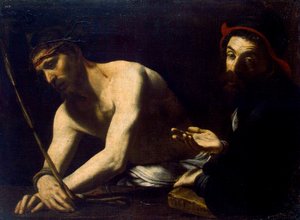 Kristus ja Kaifas, 1615-1620. tekijältä Giovanni Battista Caracciolo