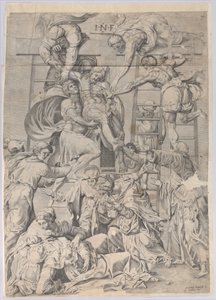 Laskeutuminen ristiltä, 1550-1600. tekijältä Giovanni Battista Cavalieri