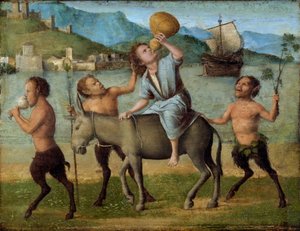 Silenus ja satyyrit tekijältä Giovanni Battista Cima da Conegliano