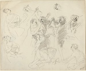 Figuuritutkimukset [recto] tekijältä Giovanni Battista Cipriani