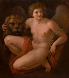 Toinen allegoristen maalausten parista: Rauha ja runsaus, n. 1747-85 (öljy kankaalle) tekijältä Giovanni Battista Cipriani