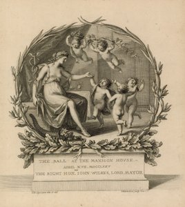 Lippu The Balliin Mansion Housessa, Lontoossa, 17. huhtikuuta 1775 tekijältä Giovanni Battista Cipriani
