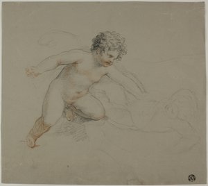 Kaksi Putti taistelevat tekijältä Giovanni Battista Cipriani