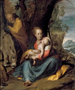 The Rest on the Flight to Egypt, c1598-1600 tekijältä Giovanni Battista Crespi