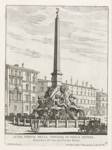 Vierstromenfontein Piazza Navona te Roomassa Fontana Piazza Navonalla (otsikko esineessä) Fontane di Roma (sarjan nimi) Fonteinen van Rome (sarjan nimi) tekijältä Giovanni Battista Falda