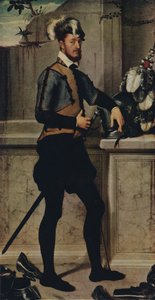 Ritari Turnajakypäränsä kanssa, 1554-1558, 1936 tekijältä Giovanni Battista Moroni