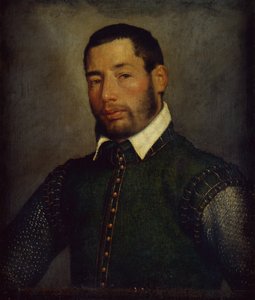 Muotokuva herrasmiehestä vihreässä kaksoispaidassa, n. 1565 (öljy kankaalle) tekijältä Giovanni Battista Moroni