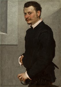 Miehen muotokuva, n. 1520-24 tekijältä Giovanni Battista Moroni