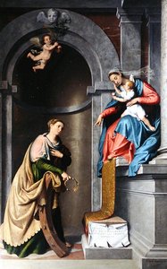 Pyhän Katariinan mystinen häät tekijältä Giovanni Battista Moroni