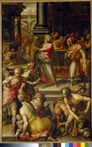 Pyhän Matteuksen kutsumus. Giovanni Battista Naldinin (1537-1591) maalaus, öljy puulle, noin 1583. Italialainen taide (Firenze)