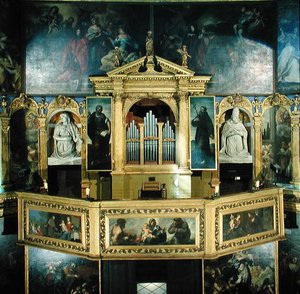 Näkymä uruista, 1615 tekijältä Giovanni Battista Novello