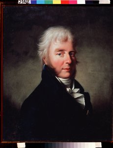 Prinssi Sergei F. Golitsynin (1749-1810) muotokuva (Prinssi Sergei F. Golintsynin muotokuva). Giovanni Battista Damon Ortolanin maalaus (1750-1810 jälkeen), öljy kankaalle ennen vuotta 1810. Italialainen taide, klassismi 1800-luku. Valtion V. Tropinin muse tekijältä Giovanni Battista Ortolani Damon