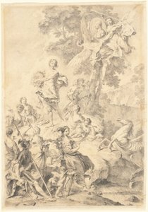 Apollo, Muses ja Mars: Tasson ylistykseksi tekijältä Giovanni Battista Piazzetta