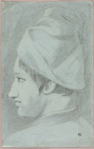 Hattua käyttävän pojan pää profiilissa tekijältä Giovanni Battista Piazzetta
