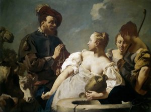 Rebecca kaivossa, c. 1740.