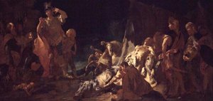 Dariuksen kuolema tekijältä Giovanni Battista Piazzetta