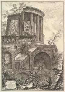 Altra V. del Tempio della Sibilla Tivolissa Toinen näkymä Sibin temppeliin ..., 1700-luku. tekijältä Giovanni Battista Piranesi