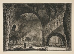 Toinen sisänäkymä Maecenasin huvilasta Tivolissa, Vedute di Romasta tekijältä Giovanni-Battista Piranesi