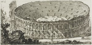 Veronan amfiteatteri, levy 25 joistakin näkymistä Riemukaarille ja muille monumenteille tekijältä Giovanni Battista Piranesi