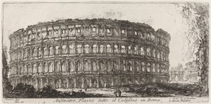 Flaviuksen amfiteatteri, joka tunnetaan nimellä Colosseum tekijältä Giovanni Battista Piranesi