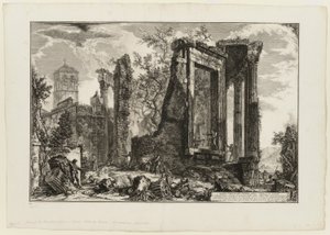 Toinen näkymä Sibylin temppeliin Tivolissa Rooman näkymistä tekijältä Giovanni-Battista Piranesi