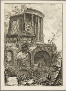 Toinen näkymä Sibylin temppeliin Tivolissa Rooman näkymistä tekijältä Giovanni Battista Piranesi