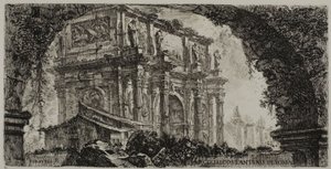 Konstantinuksen kaari Roomassa, levy 9 kohdasta Jotkut näkymät riemukaariin ja muihin monumentteihin tekijältä Giovanni Battista Piranesi