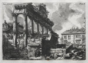 Avanco Concordian temppelistä tekijältä Giovanni Battista Piranesi