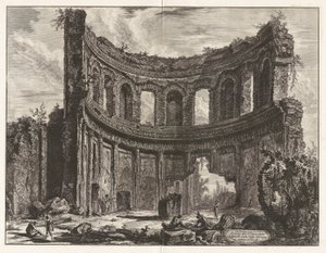 Hadrianuksen temppelin rauniot, joiden sanotaan olevan Apollonin tekijältä Giovanni-Battista Piranesi