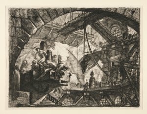 Carceri, X: Vangit heijastusalustalla tekijältä Giovanni Battista Piranesi