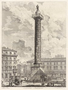 Colonna Antonina (Marcus Aureliuksen pylväs), Vedute di Romasta (Rooman näkymät) tekijältä Giovanni-Battista Piranesi