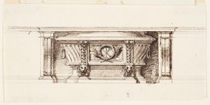Suunnittelu alttari Mensalle tekijältä Giovanni-Battista Piranesi
