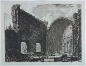 Hadrianuksen huvila lähellä Tivolia, "Rooman näkymät" (1748-1778) tekijältä Giovanni Battista Piranesi