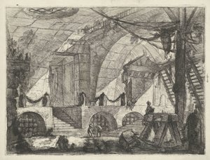 Kerker tapasi zaagbokin Kerkers (sarjan nimi) Capric Inventions by Carceri all Acqua Forte (sarjan nimi) tekijältä Giovanni Battista Piranesi