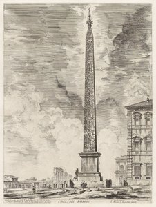 Egyptiläinen obeliski. Sixtus V pystytti sen Piazza di San Giovanni in Lateranolle, teoksesta "Näkymiä Roomasta" tekijältä Giovanni Battista Piranesi