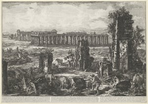 Muinainen kaupunginmuuri ja temppelit Paestumissa Vue de ce qui reste encore des Murs A. de l