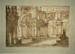 Pati Palau amb una Fontfinnish tekijältä Giovanni Battista Piranesi